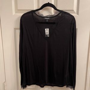 NWT Express Lace Long Sleeve Tee